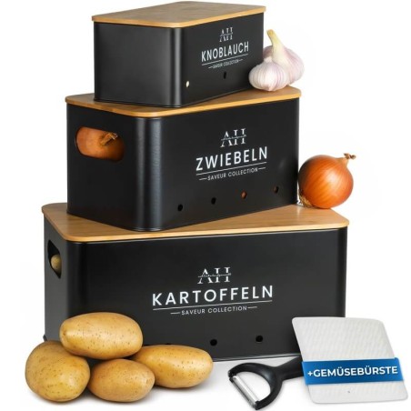 AH® Kartoffel Aufbewahrungsbox, zwiebel aufbewahrung, Knoblauchaufbewahrung